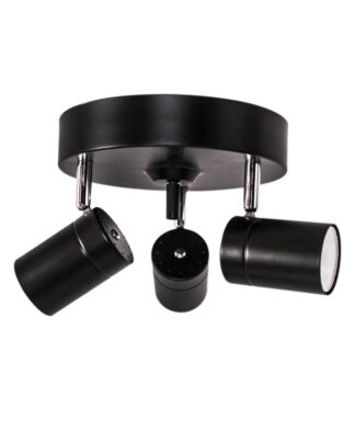 Correct rondell 3-lys svart