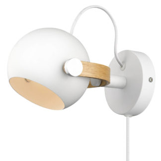 DC vegglampe liten hvit