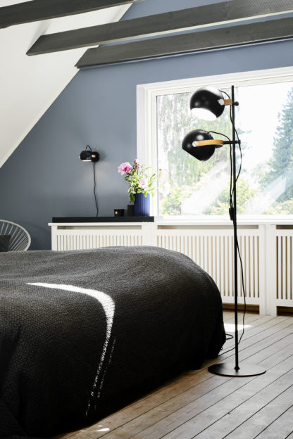 DC vegglampe liten sort