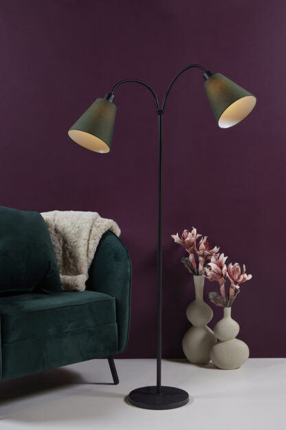 Connie-2 gulvlampe helsvart u/skjerm - Bilde 2