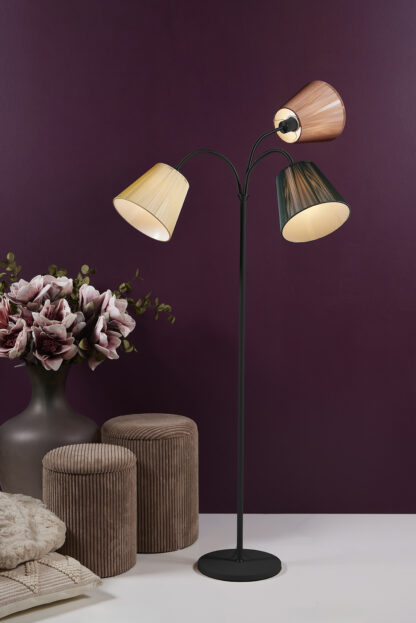 Connie-3 gulvlampe helsvart u/skjerm - Bilde 2