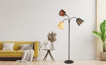 Connie-3 gulvlampe helsvart u/skjerm - Bilde 4