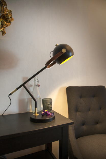 Bow bordlampe sort