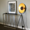 Captain mini gulvlampe sort/gull