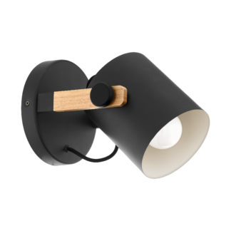 Hornwood vegglampe sort/tre