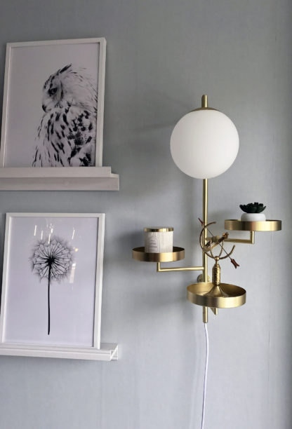 Astoria vegglampe messing
