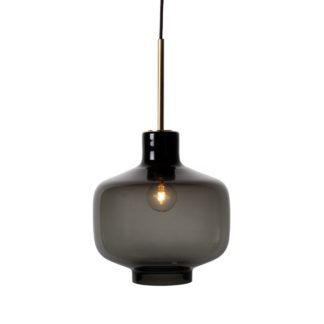 Arkivlampe 4180 røkgrå m/messing oppheng