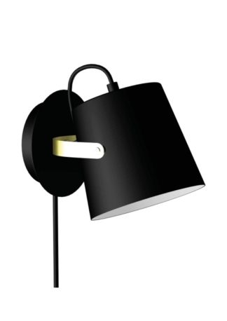 Toby vegglampe sort/messing