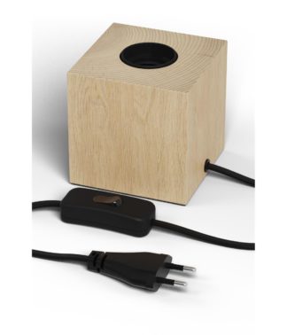 Kube bordlampe eik