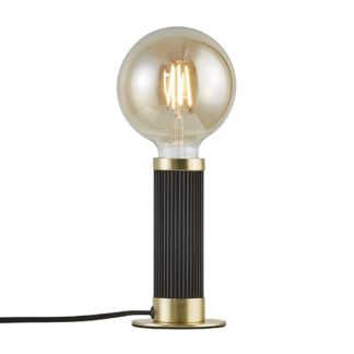 Galloway bordlampe sort/messing