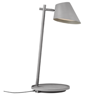 Stay bordlampe grå m/USB