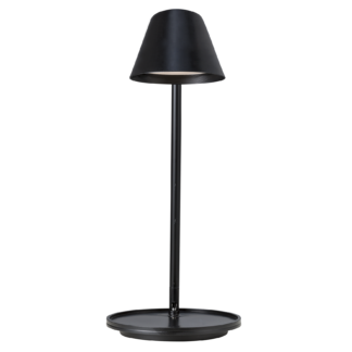 Stay bordlampe sort m/USB