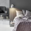 Strap vegglampe hvit