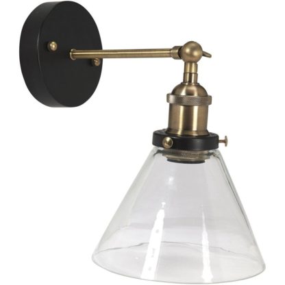 Lambda vegglampe antikk/klar IP23