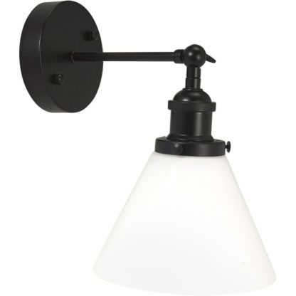 Lambda vegglampe sort/opal IP23