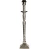 Salong bordlampe antikk sølv 42cm u/skjerm