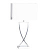 Omega bordlampe krom m/hvit skjerm H69cm