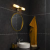 Cosenza dobbel vegglampe messing IP44 - Bilde 2