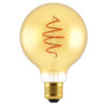Deco E27 Gold globe 125 spiral 400lm