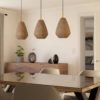 Caprarola pendelrekke satengfarget glass/messing - Bilde 3
