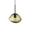 Crystal Stone 250mm pendel oliven m/svart oppheng