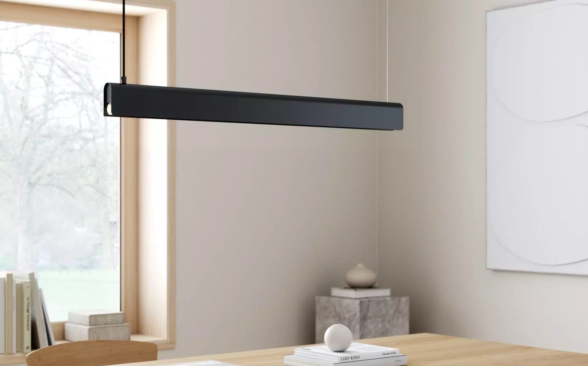 Miljøbilde av Beau 100 pendel sort fra Nordlux.