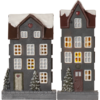Hus dekorasjon 2-pk 14,5cm grønn