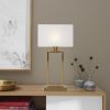 Kensington bordlampe messing m/hvit skjerm - Bilde 2