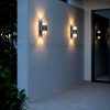 Aludra vegglampe dobbel antrasitt IP54 seaside - Bilde 3
