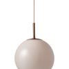 Ball glass pendant 18cm sand grey