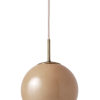 Ball glass pendant 18cm cappuccino