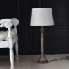 Nottingham bordlampe 38cm aged wood u/skjerm - Bilde 2