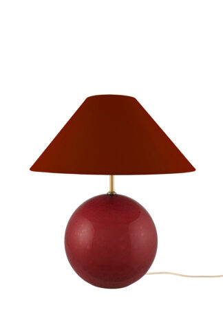 Iris bordlampe burgundy m/skjerm