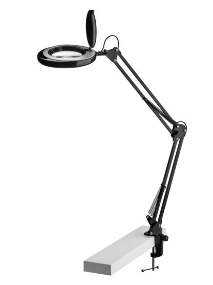Magni Archi lupe/bordlampe (klype) svart
