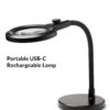 Magni Charge portable lupe/bordlampe svart