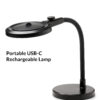 Magni Charge portable lupe/bordlampe svart - Bilde 6