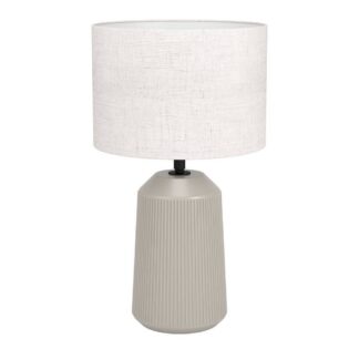Capalbio bordlampe sand m/hvit skjerm
