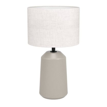 Capalbio bordlampe sand m/hvit skjerm