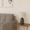 Capalbio bordlampe grå m/natur skjerm - Bilde 2