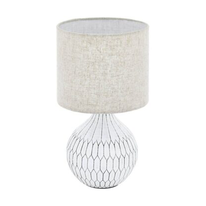 Bellariva bordlampe hvit m/skjerm
