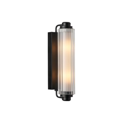 Nimal Double vegglampe svart IP44