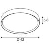 Decona 42 plafond 2700K/3000K dimbar matt hvit IP44 - Bilde 5