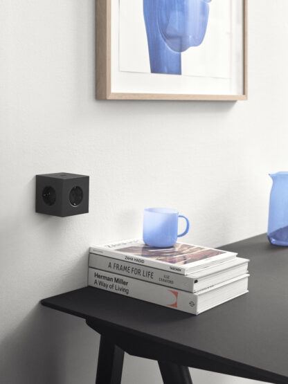 Square 2 Socket extender with 30W Dual USBC Stockholm Black - Bilde 2