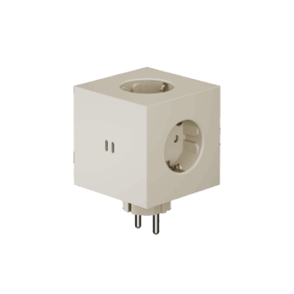 Square 2 Socket extender with 30W Dual USBC Nomad Sand