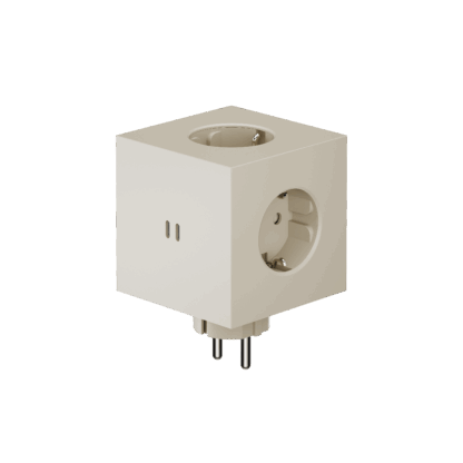 Square 2 Socket extender with 30W Dual USBC Nomad Sand