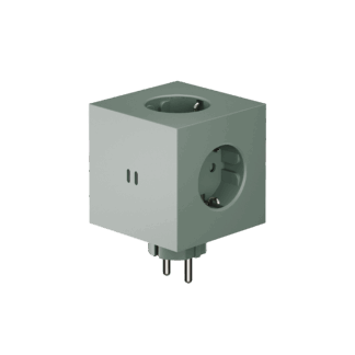 Square 2 Socket extender with 30W Dual USBC Oak Green