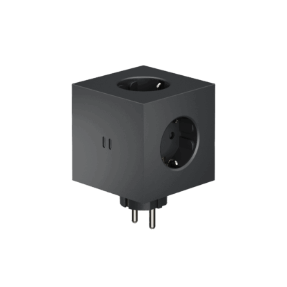 Square 2 Socket extender with 30W Dual USBC Stockholm Black