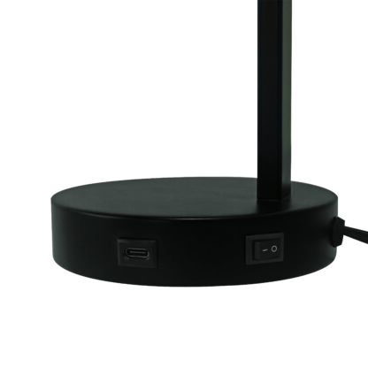 Wilmer bordlampe m /USB-C svart - Bilde 3