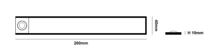 Sens Cabinet Light 20cm m/sensor, oppladbar - Bilde 2