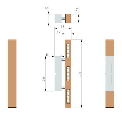 Vanessa vegglampe, walnut wood dimbar - Bilde 4
